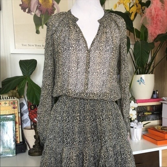 VELVET by Graham and Spencer Aubrey Leopard Print Mini Dress - Picture 6 of 12